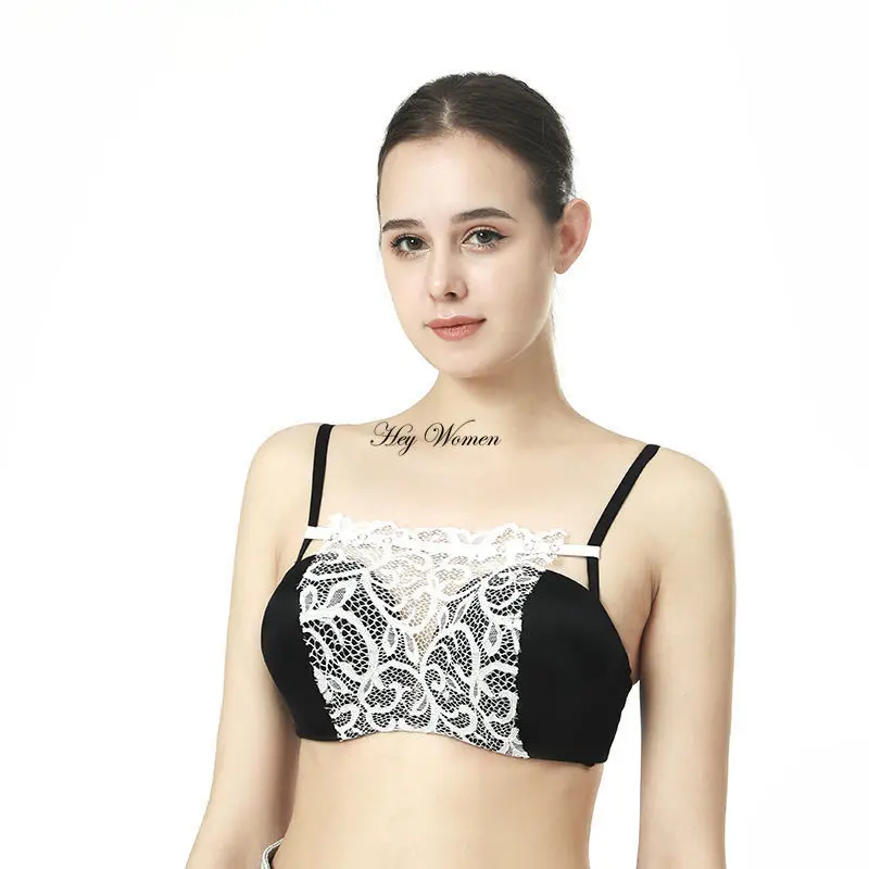 Capa de clivagem respirável para mulheres, camisola invisível, sutiãs, peito envolto, lingerie sem alças, sutiã anti-peep, tops