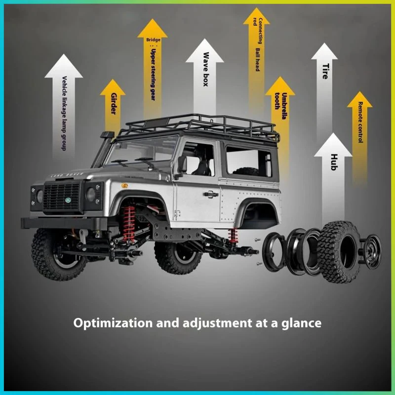 MN99S 1/12 2nd Generation RC Full Proportion Four-wheel Drive Climbing Car Guard Upgraded Remote-controlled Car Model Boy Toy