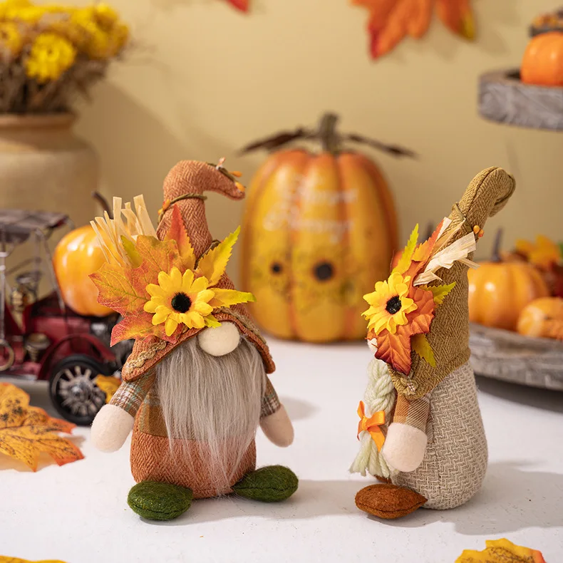 Automne, décoration de table de Thanksgiving d'automne, pièce maîtresse