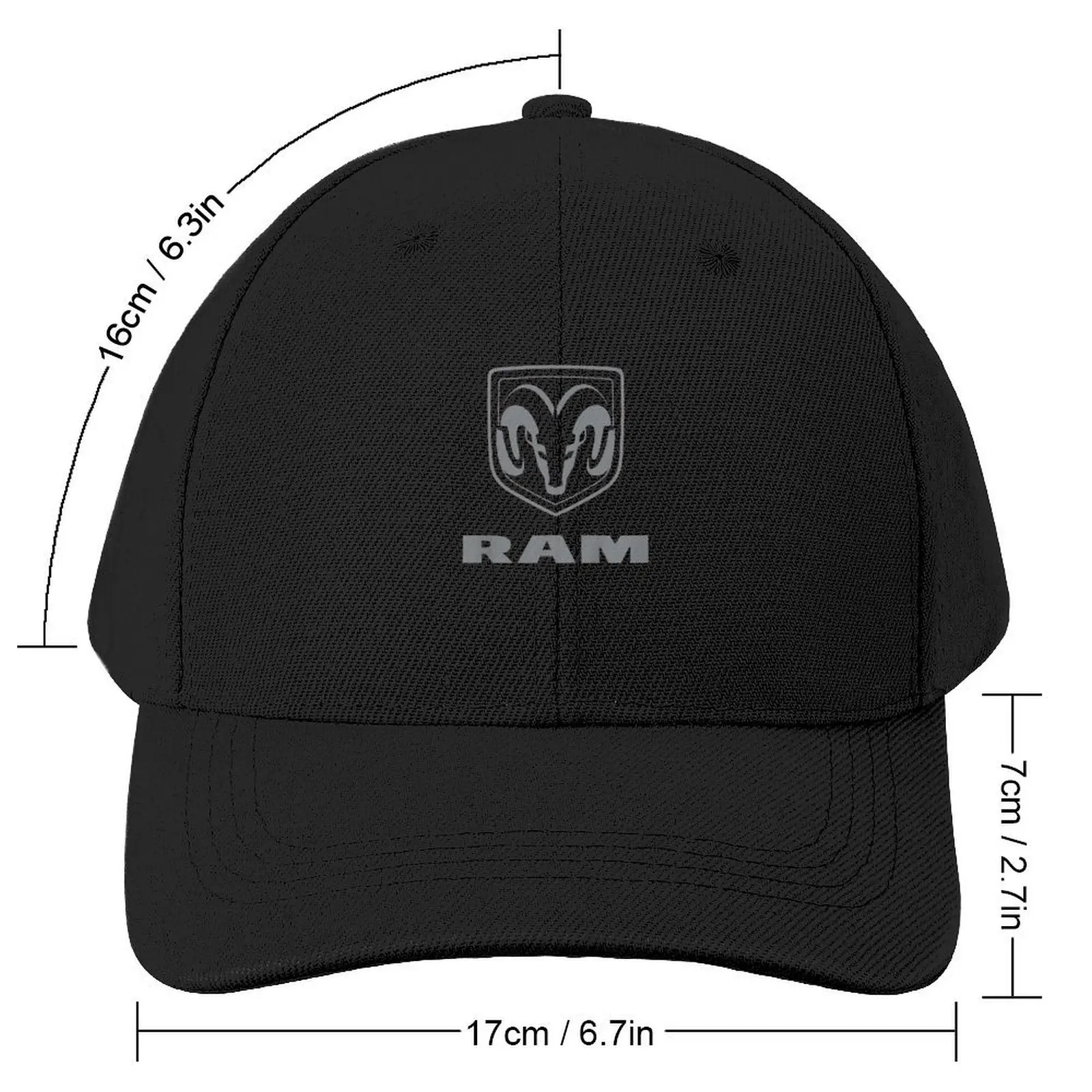 Kids Ram Trucks Grey LogoCap Baseball Cap beach hat Fashion Beach Beach Outing derby hat For Women Men's