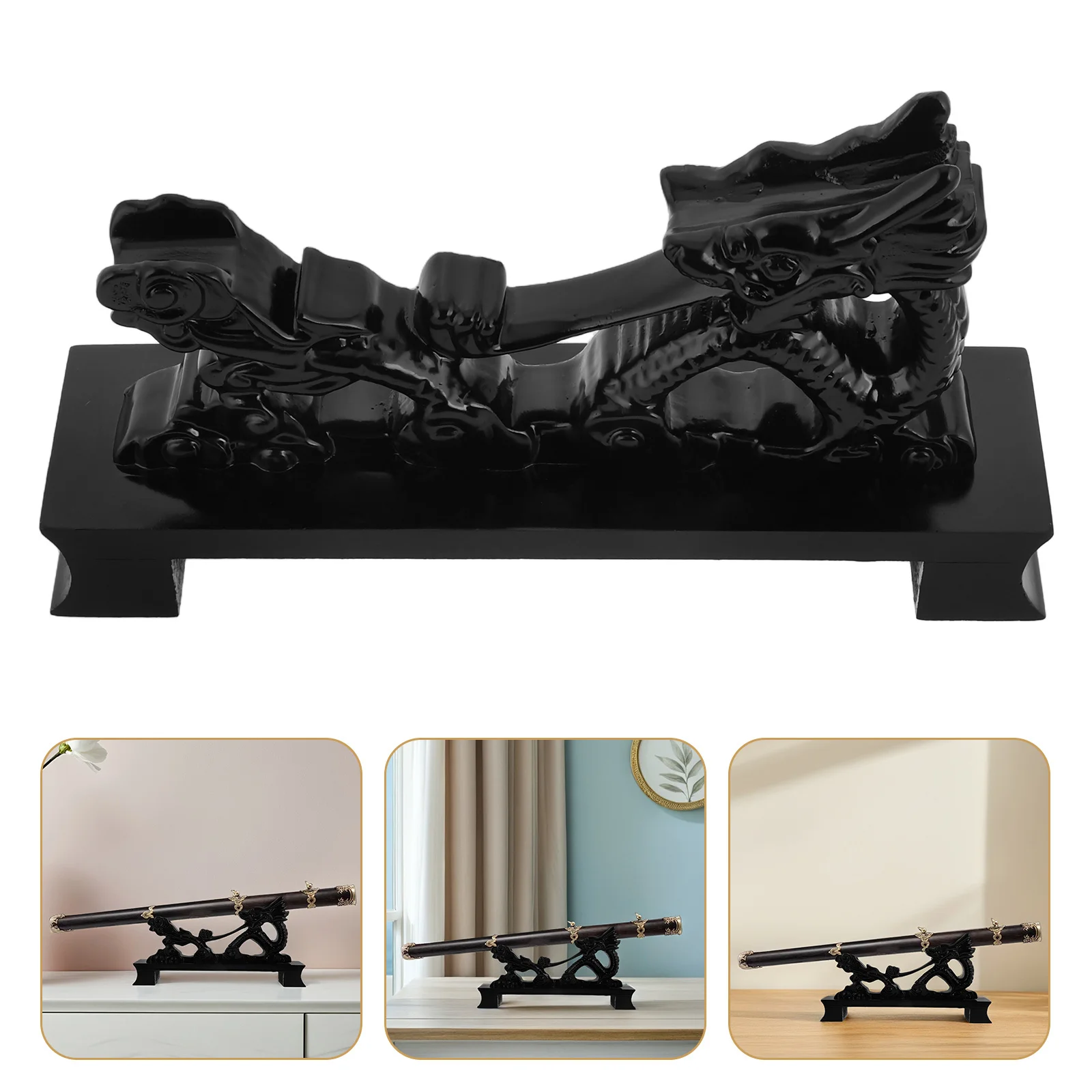 

Desktop Sword Holder Dragon Shaped Resin Sword Stand Chinese Style Multi Functional Rack Desktop Display Holder