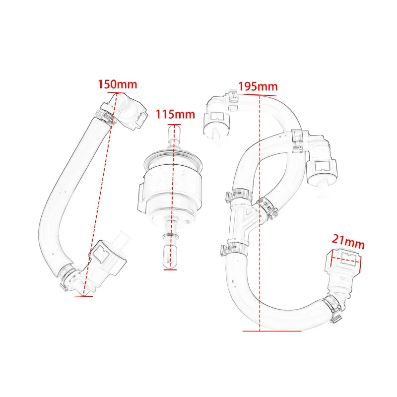 Plain Motorcycle Fuel Oil Pipe With Built-In Filter For Benelli BN600 600Cc For Bikes Accessory
