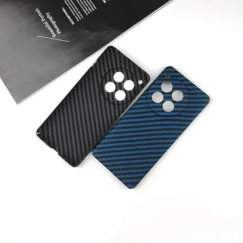 For OnePlus 13 13T 13R 12 12R Ace 5 2 3 Pro Ultra Racing Slim Carbon Fiber PC Case Anti Fingerprint Protector Shockproof Shell