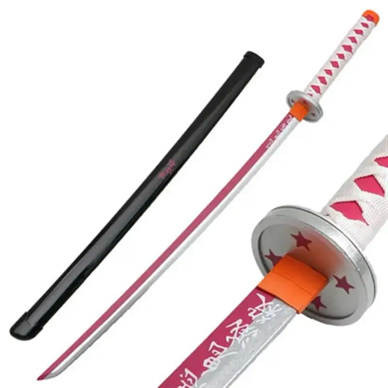 Promotie Korting 104 cm/40.94in Demon Slayer Houten Katana Zwaarden Cosplay Wapen Props Anime Randapparatuur Ornamenten Outdoor Speelgoed