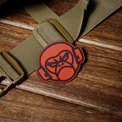 3D PVC Hook&loop Patches for Clothing Tactical Monkey Morale Badge on Backpack Decoration Sticker Military Armband Emblem