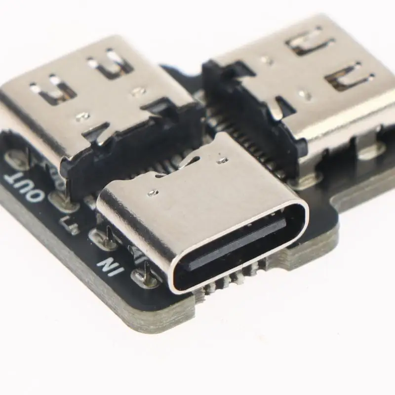 Type C 1 to 2 Power Splitter USB Adapter Module for Synchronous Charging and Data Transmission in Mobile or Laptop Setups
