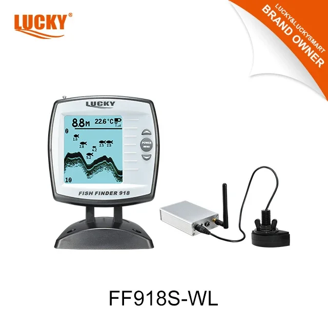 Lucky Bait Boat Fishing Sonar FF918S-WL 3.9inch Dot-Matrix Display with Wireless Long-distance