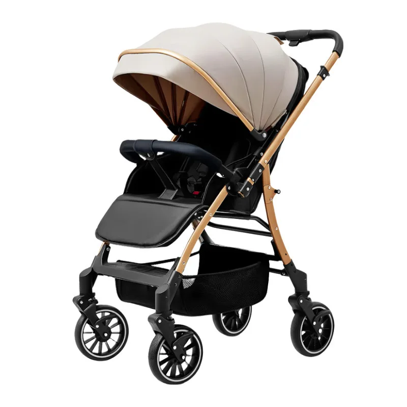 عربة أطفال عالمية مطورة بأربع عجلات يمكن الجلوس أو الاستلقاء عليها مجموعة عربة أطفال بنقرة واحدة