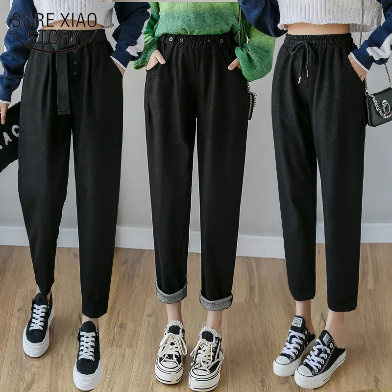 

Women Pants Autumn Winter Harem Pants Casual Loose Radish Ankle-length Pants OL Style Female Trouseers Sweatpants Women 7489 50