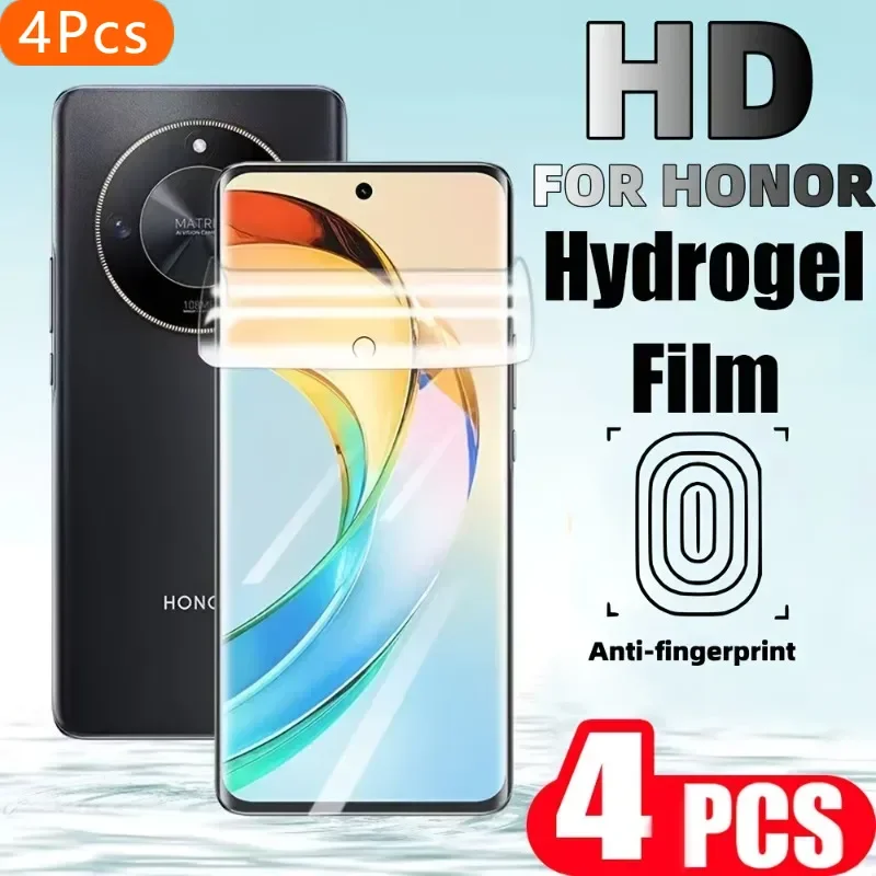 

4Pcs Screen Protectors for Honor 300 200 Ultra Pro 200 200 Lite Hydrogel Film For Honor Magic 7 Lite Magic 6 Pro Film