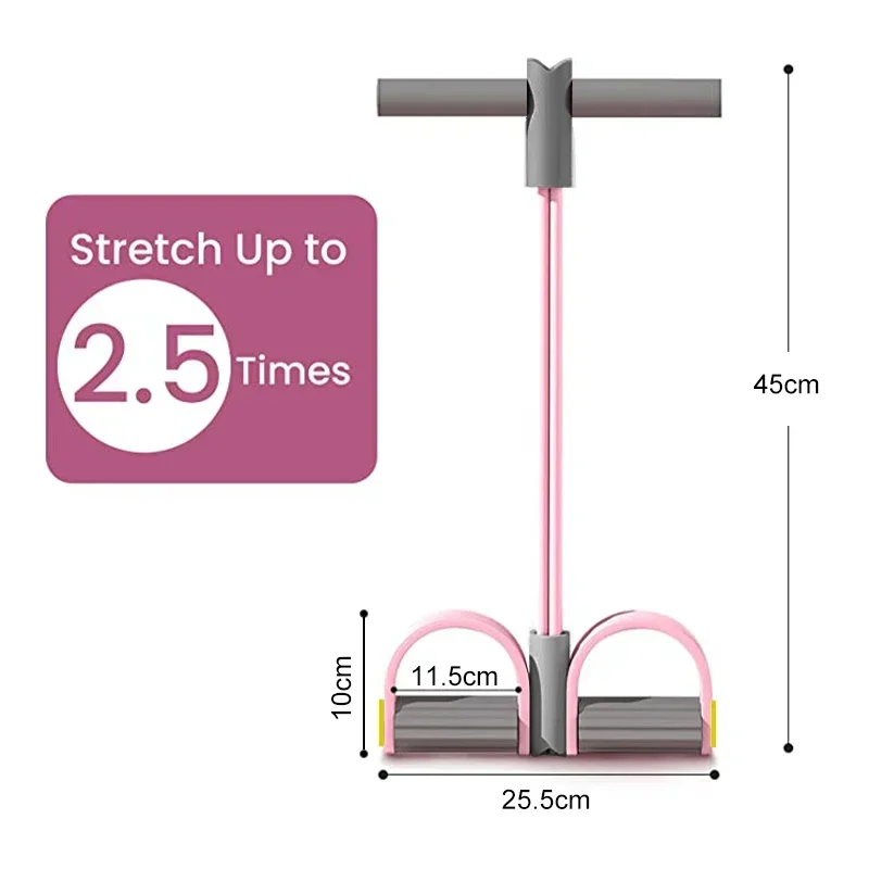 Bandas de resistencia, extractor de Pedal de Yoga de 4 tubos, banda de resistencia, cuerda elástica para tirar, equipo de Fitness para entrenamiento de brazos, cintura y Abdomen