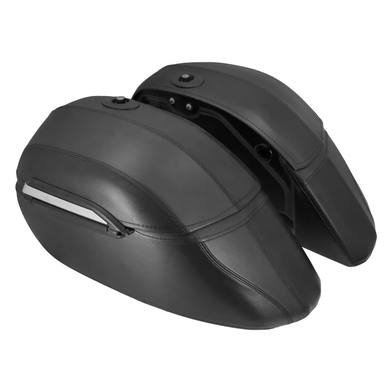 

Leather Motorcycle Large Side & Rear Trunk Set, Waterproof Durable, Universal Fit, Non-destructive Quick Installation