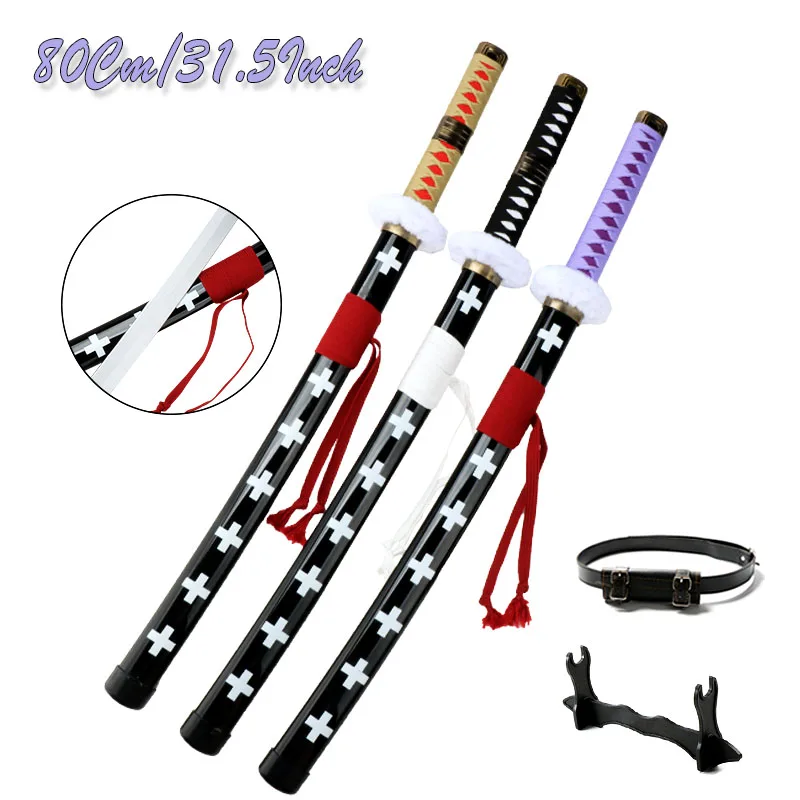 Roronoa Zoro Katana Anime Bambus Holzschwerter Shusui Enma Lila Japanisches Samurai Schwert Charakter Schwert Halloween Geschenke