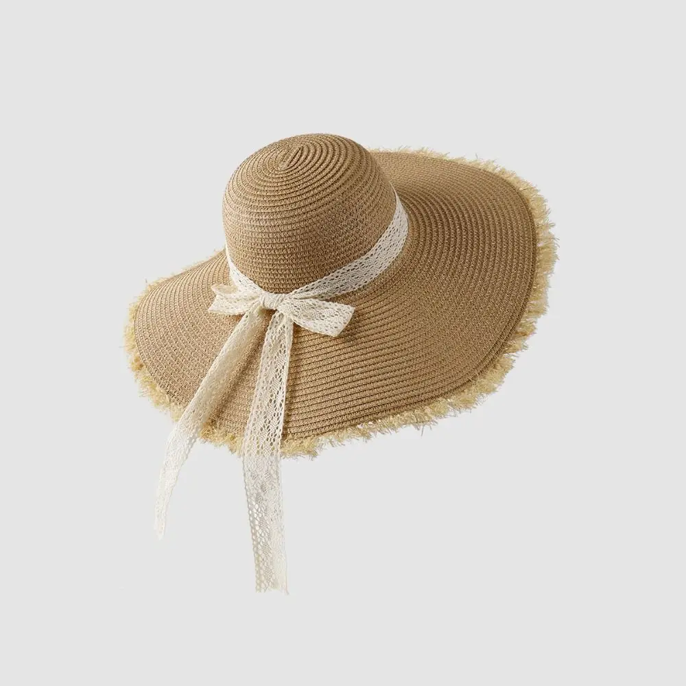 

Корейский ремень из искусственной кожи, женские солнцезащитные шляпы с защитой от солнца, летние панамы с широкими полями, элегантные милые уличные соломенные шляпы для девочек