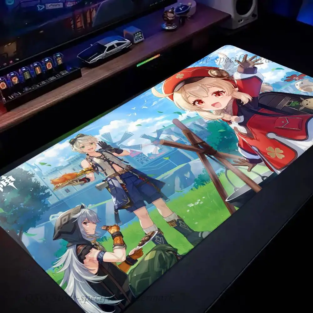 Klee Anime G-Genshin Impact Mousepad Non-slip Suitable For Office Computers Laptops E-sports Game Desk Mats XXL Keyboard