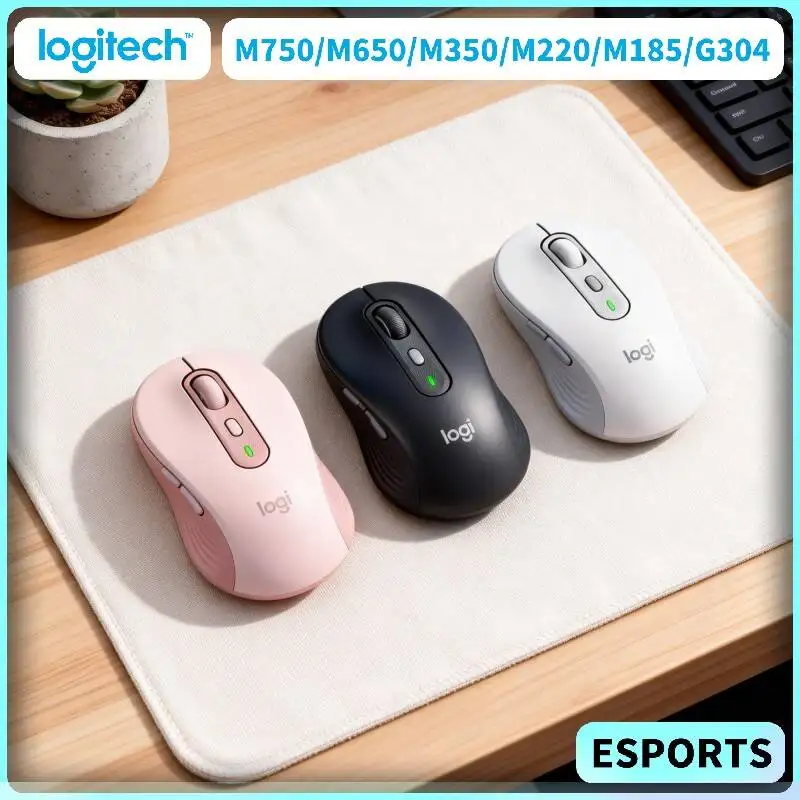

Logitech M750 M650 M650L M350 M350POP M280 M220 M185 M221 M330 Wireless Mouse Silent Light Compact for Home Laptop