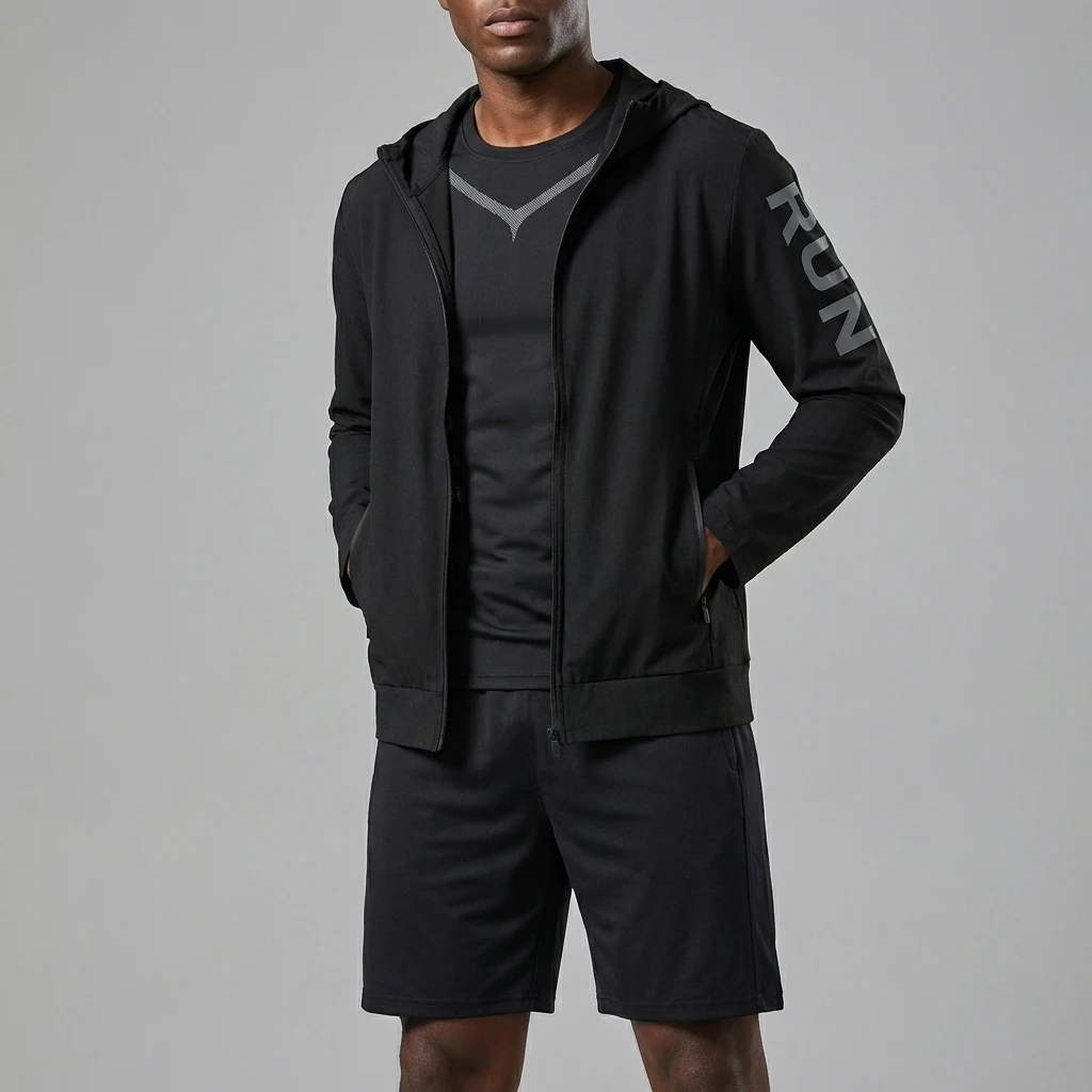 

Fitness Full Set Suit Tracksuit for Marathon Training Cycling Jogging Men Gym Sportswear 3 Pcs Running Suit Training Set