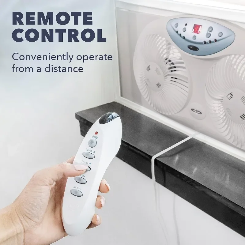 Telecomando a flusso d'aria reversibile per finestra a doppia anta Jarden adatto per casa, cucina, camera da letto, ecc.