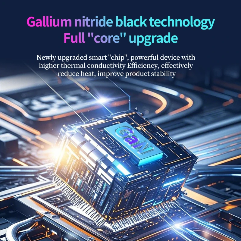 

GaN Charger Compatible with Fast Charger Retractable Type-C And ligting Cable Portable Adapter For iPhone 16 iPad MacBook