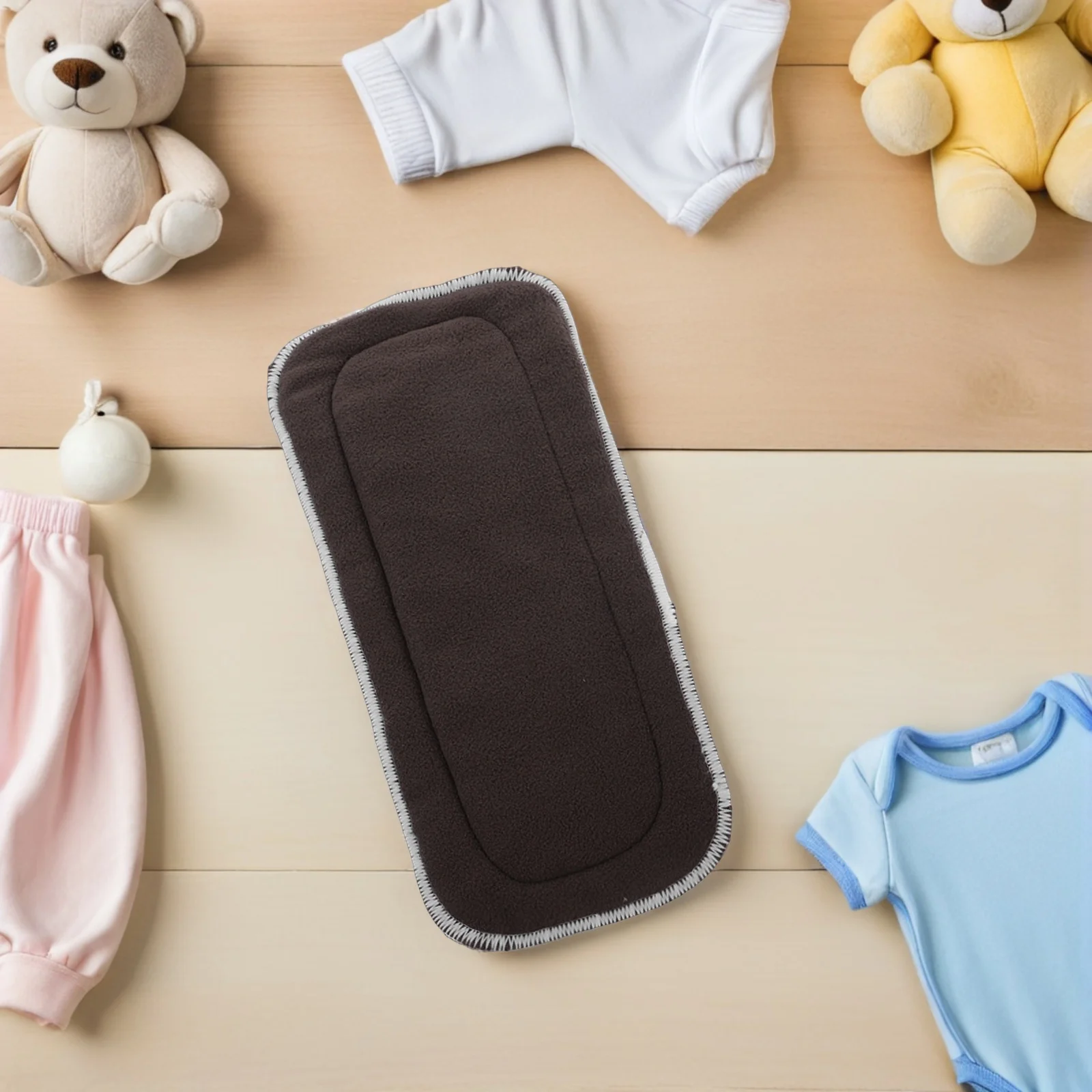 4 قطعة إدراج حفاضات امتصاص سريع 5 طبقة قابلة لإعادة الاستخدام قابل للغسل القماش بطانات حفاضات الطفل إدراج منصات 5 طبقة منصات قابل للغسل #6