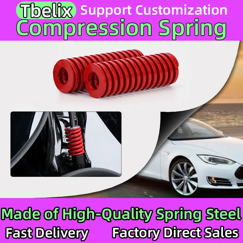 

Tbelix Red 2PCS Car Die Springs Spiral Stamping Compression Mould Spring For Rear Trunk Tailgate Strut Support Lift Bar OD 20mm