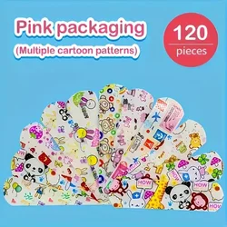 120pcs/Lot Cartoon Cute Patterned Breathable Waterproof Adhesive Bandages Curved Band Aid Patch Wound Dressing For Children