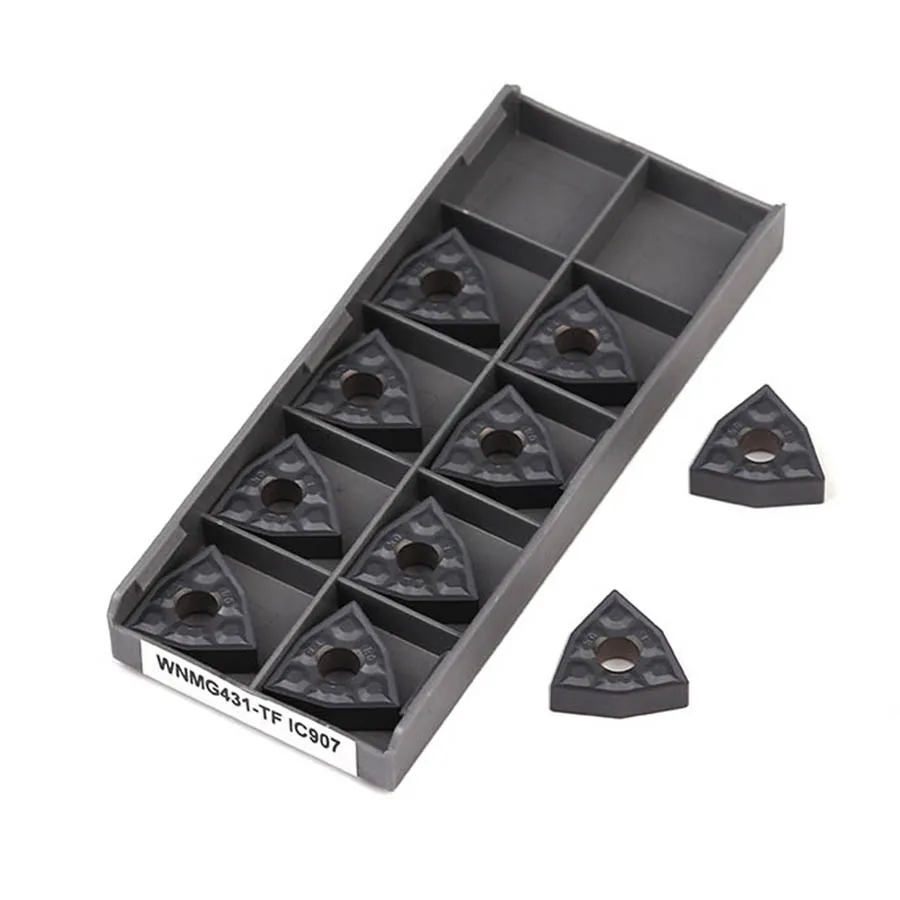 10 Chiếc Hợp Kim Cứng WNMG080404 TF IC907 IC908 Bên Ngoài Dụng Cụ Quay Rau Carbide Lắp Máy Tiện Dụng Cụ Cắt WNMG080404 Tiện CNC Lắp