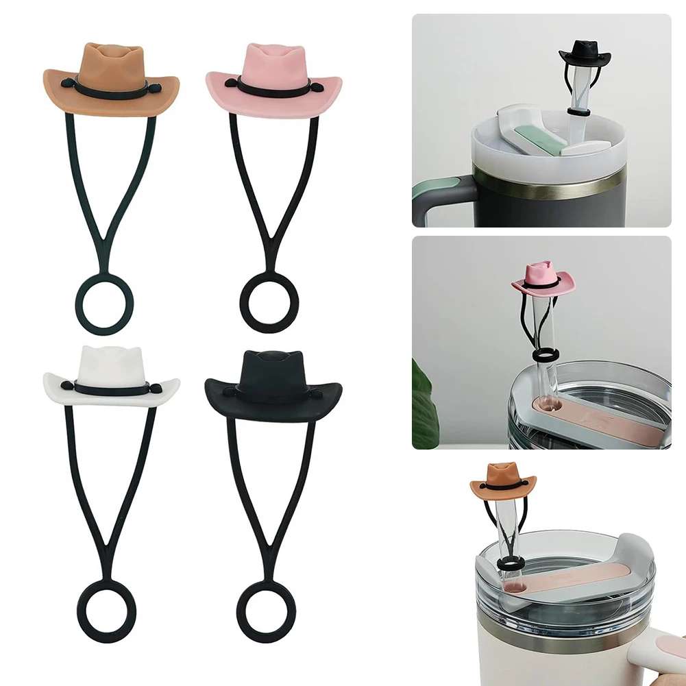 

4-20 шт., силиконовая ковбойская шляпа, соломенная головка, многоразовая пылезащитная соломенная крышка, инструмент для уплотнения соломы, аксессуары для соломенного топпера