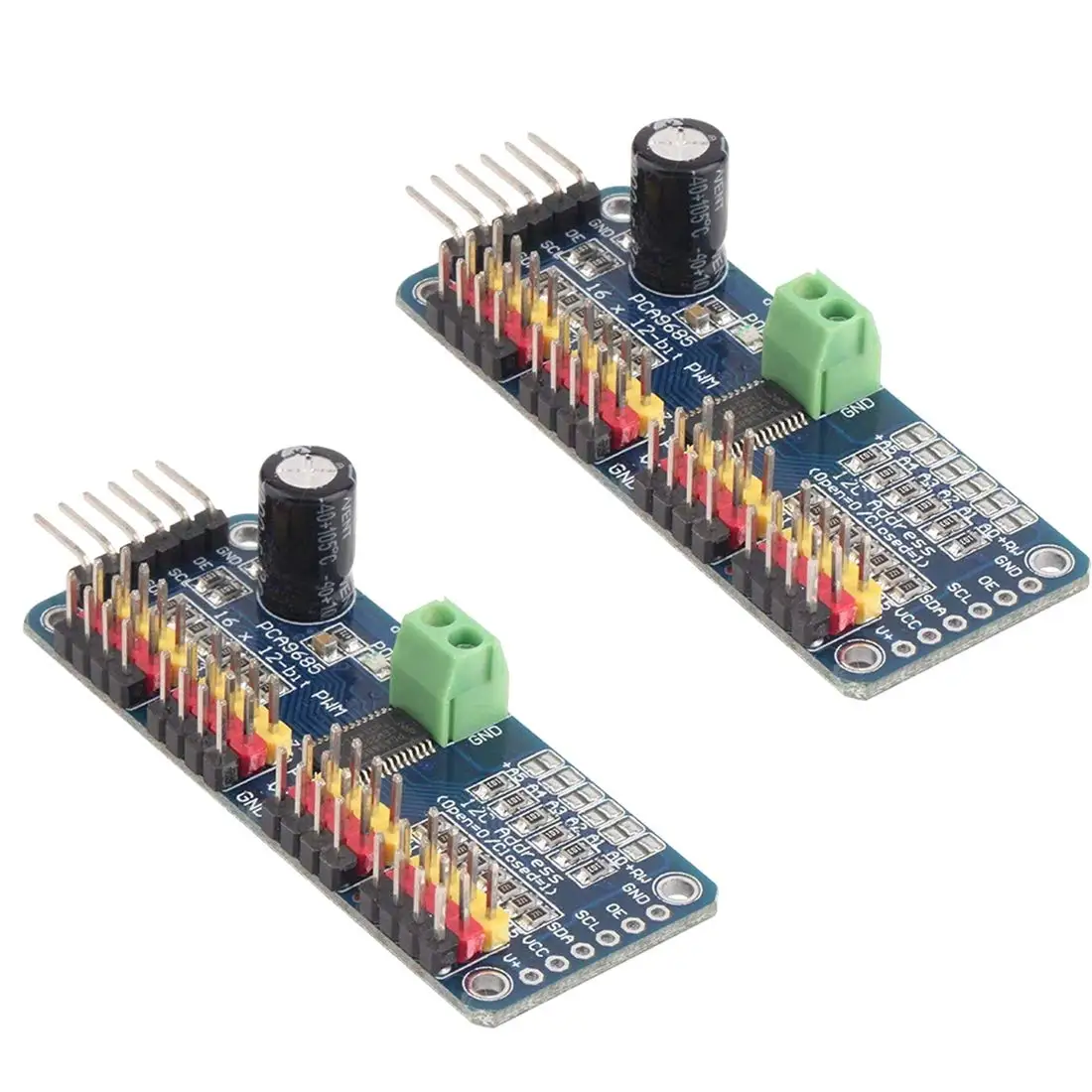 PCA9685 16-Channel PWM Servo Motor Driver 12-Bit IIC Module Interface Power Driver Shield Module on Sale