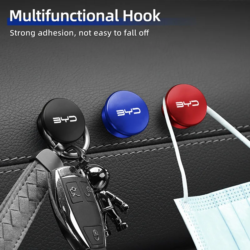 

Car Self-Adhesive Hooks Bag Hanging Storage Holder Auto Accessories For BYD F3 I3 F0 F6 S6 S8 E5 E6 G3 G6 L3 S7 M6 Tang Song