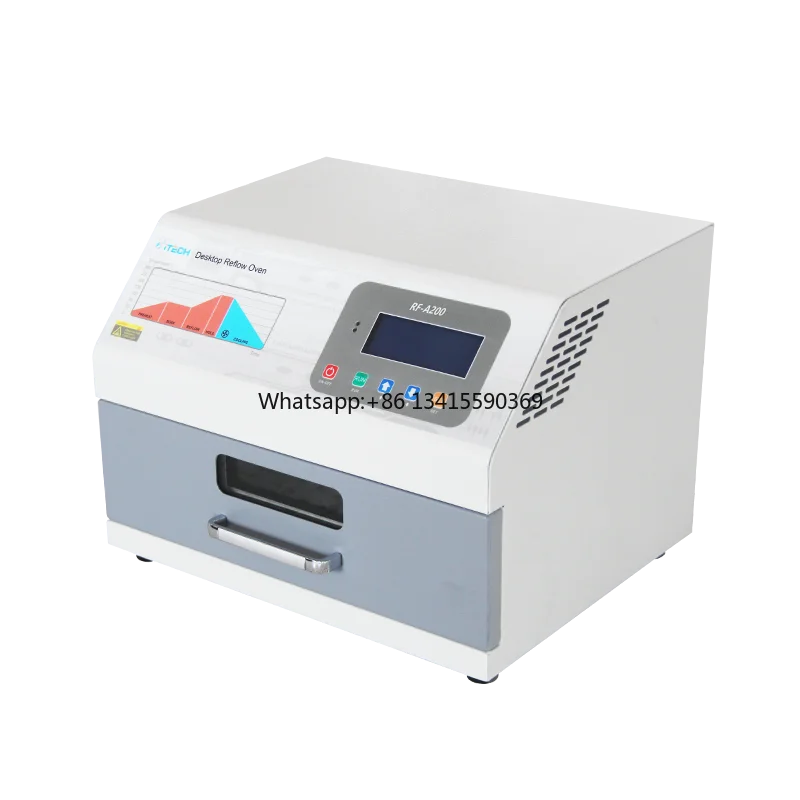 

ITECH RF200 High Performance Small Desktop Reflow Oven 700W-3600W Hot air Infrared Leadfree Wave Soldering Oven Reflow Soldering