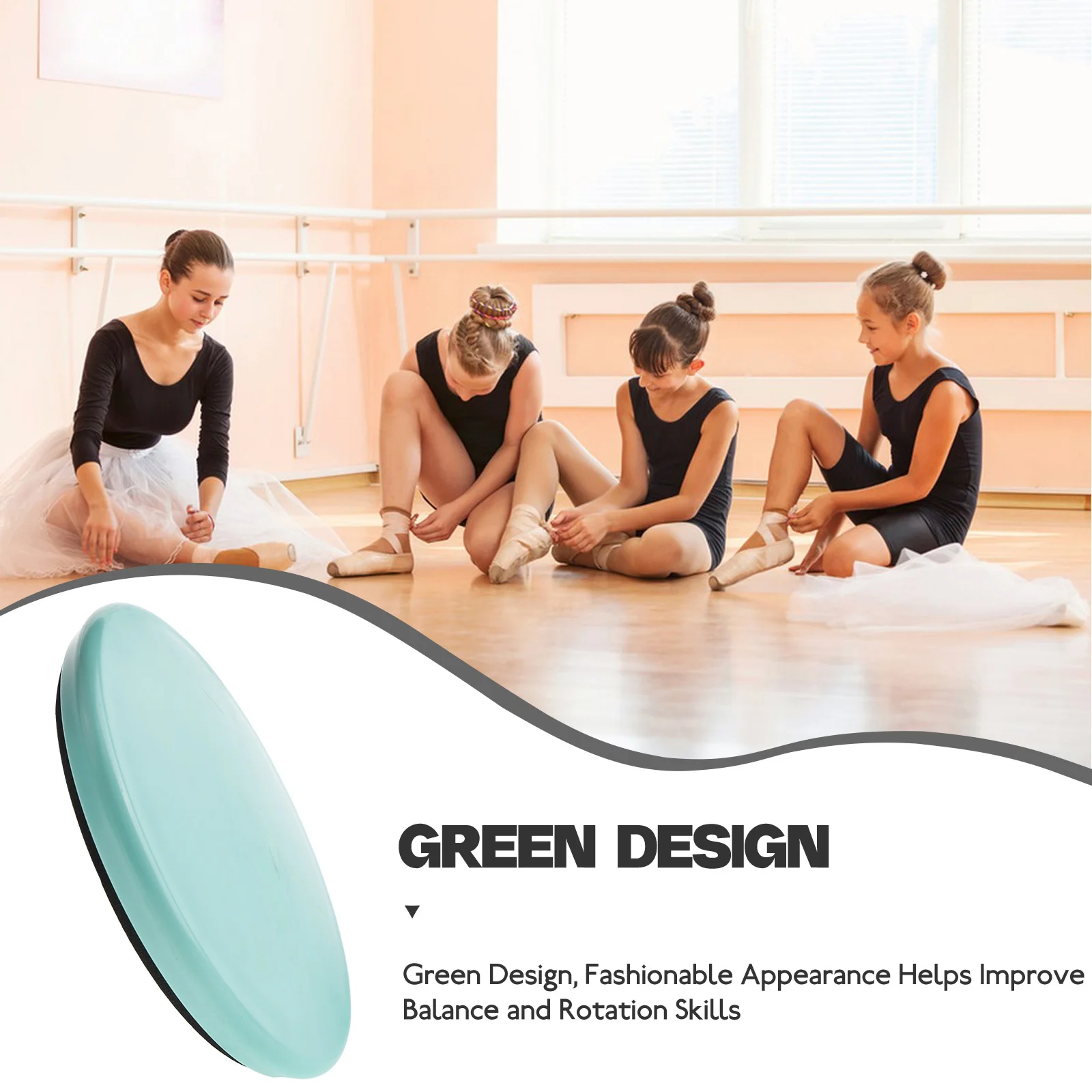 แผ่นหมุนทรงกลมสแตนเลสสำหรับฝึกซ้อมบัลเลต์ สเก็ต ฝึกการทรงตัว แผ่นหมุนสำหรับนักเต้น