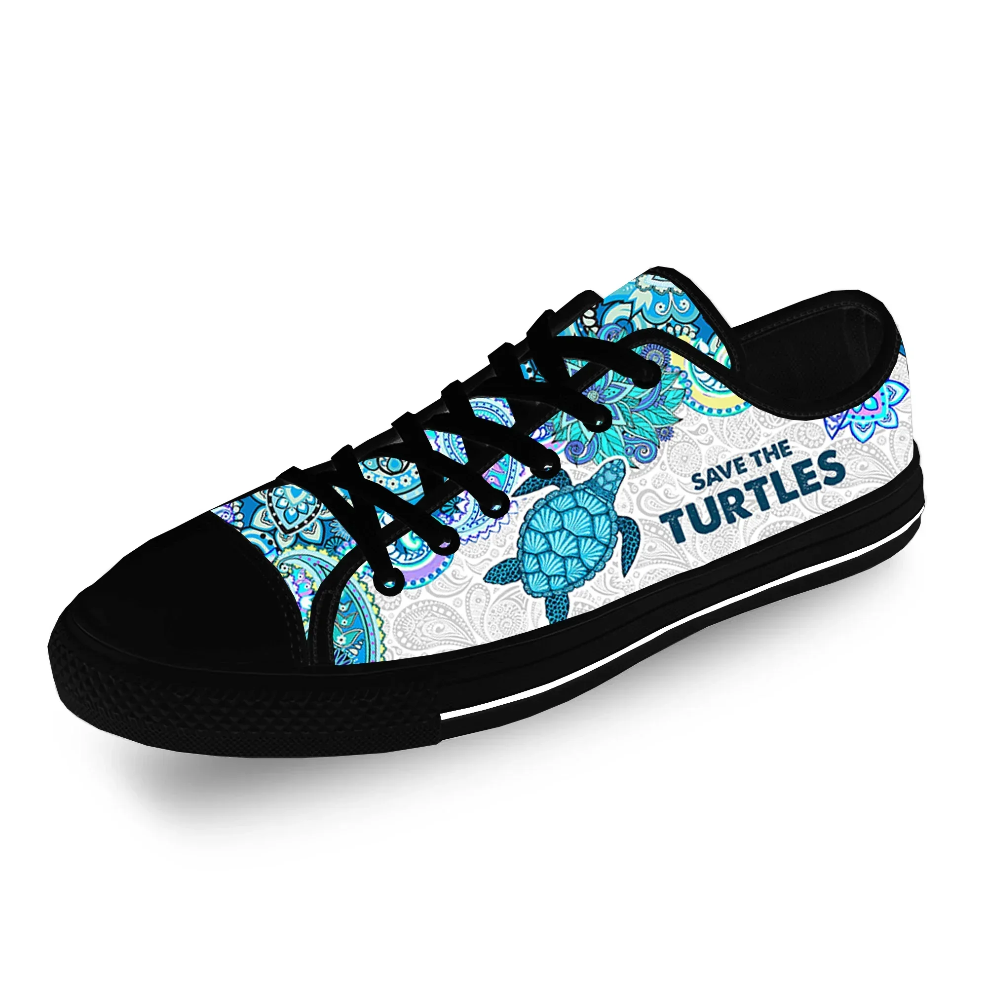 

Кроссовки Save The Turtles с низким верхом, мужские, женские, повседневные, для подростков, из ткани, для бега, с 3D-принтом, дышащие, легкие.
