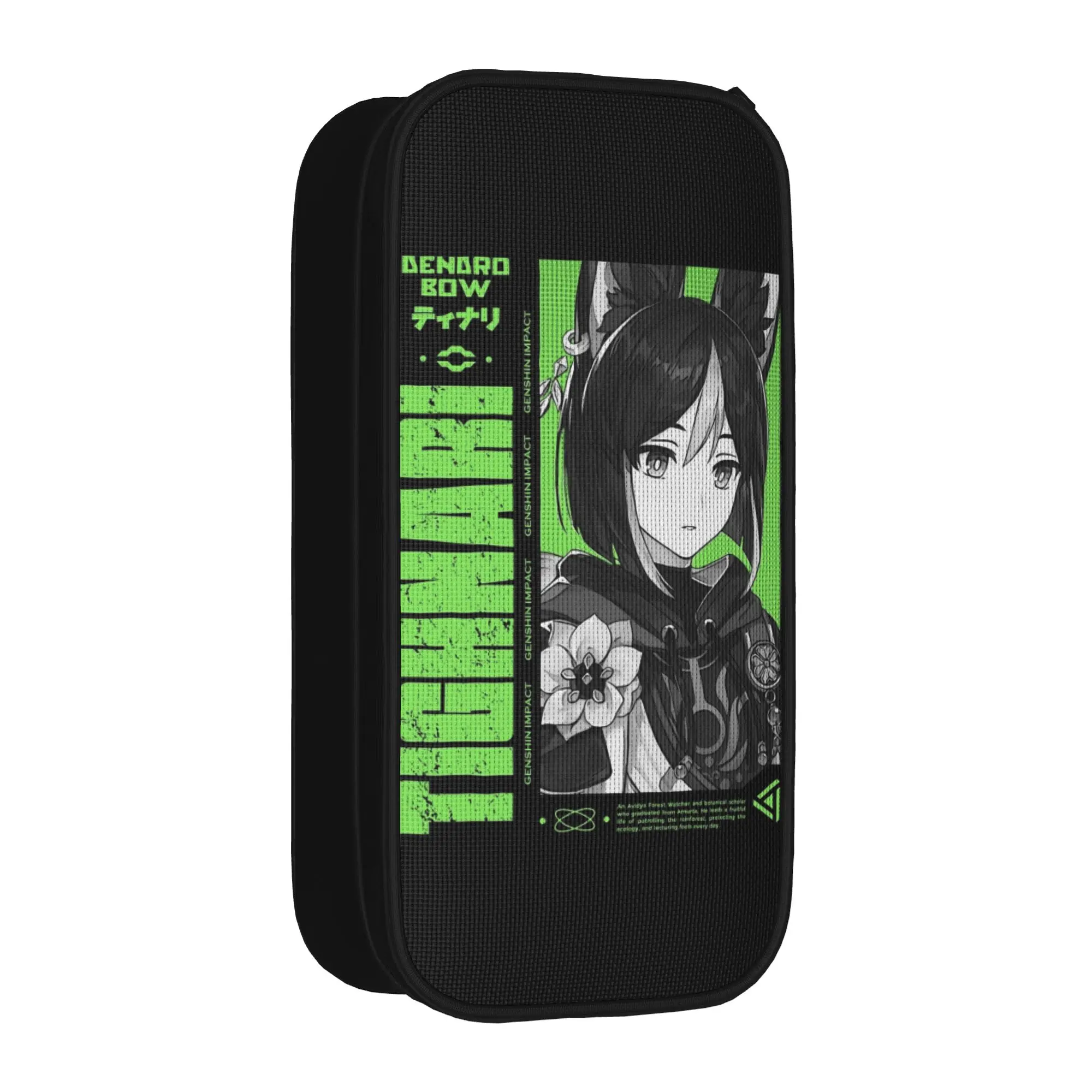 Fashion Tighnari Genshin Impact Pencil Case  Pencilcases for Student BagZipper Stationery,