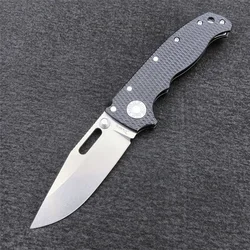 AD20 Folding Knife Clip Point Blade Textured G10 Handle Self Defense Pocket EDC Knife Tactical Survival Utility Knife