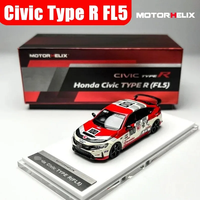 MH 1/64 Civic Type R FL5 Alloy Motor Vehicle Diecast Models Car Toys Collection Boy's Christmas Gifts Boy Gift