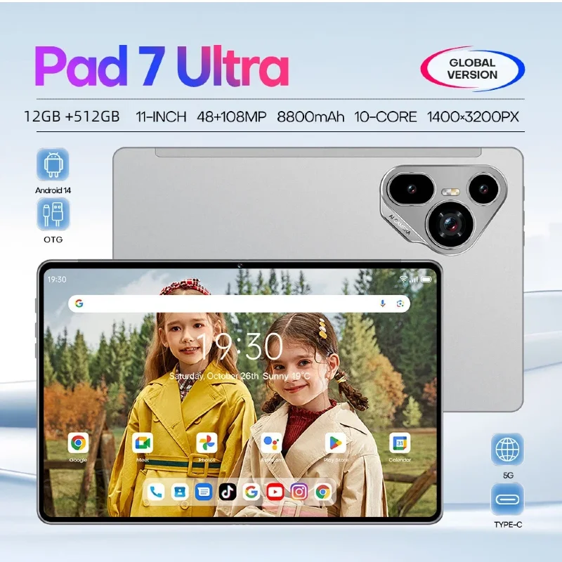 Original MI Pad 7 Ultra Global Tablet PC 11 Inch 4K HD  Android 14 12GB+512GB 8800mAh 5G Dual SIM Phone Call WIFI Gaming Tablet