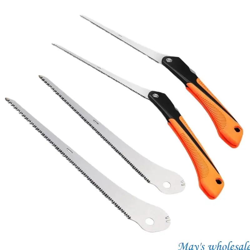 

Manual Folding Handsaw Steel Folding Handsaw Ergonomic Nonslip Grip Handle Sharpness Cutting Garden Handsaw Hand Tool 448A