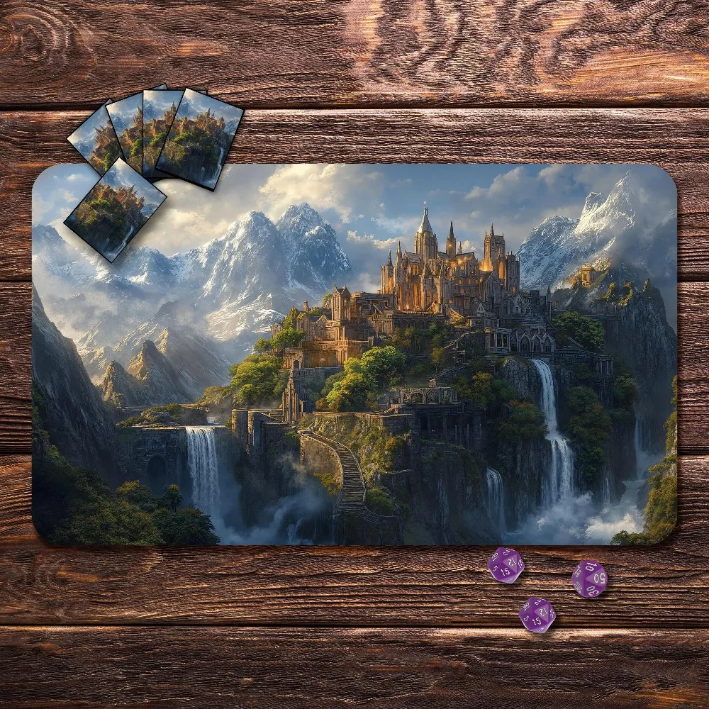 MTG Playmats - Custom Playmat Highland Sanctum, Zones Options desk accessories alfombrillas para escritorio tapis de souris
