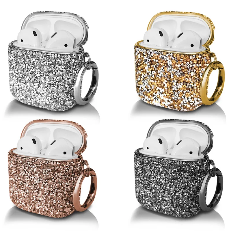 

Crystal Diamond Headphone Case for Airpods Pro 3 Shiny Headphone Case Hard Portable Bag Suitable for AirPods 4 3 2 1 Pro Pro2