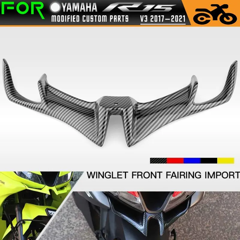 ABS Motorrad Front Verkleidung Winglet Flügel Spoiler Schutz Trim Abdeckung Für Yamaha R15 V3 2017 2018 2019 2020 2021