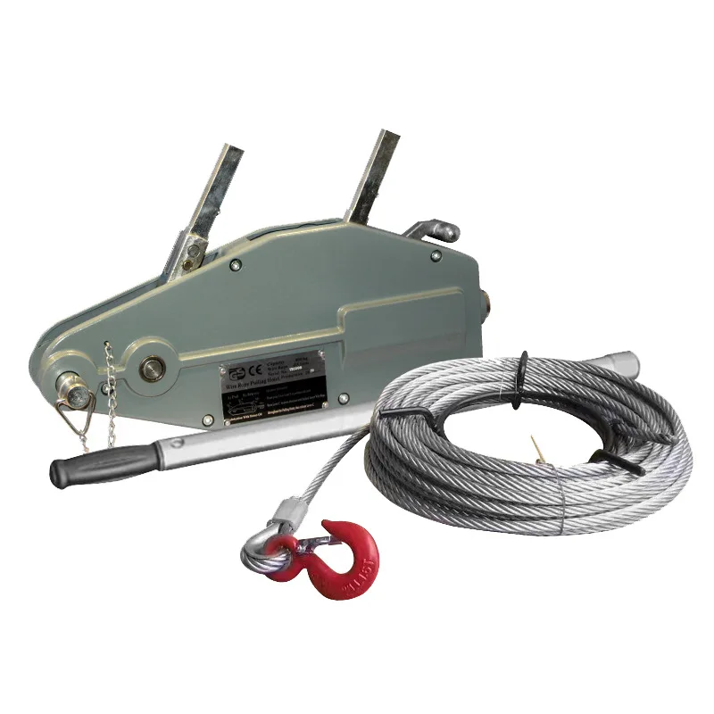 Wire Rope Puller Aluminum Alloy Steel Wire Rope Lever Hoist 0.8 1.6T 3.2T 5.4T 20m Traction Machine Hoist