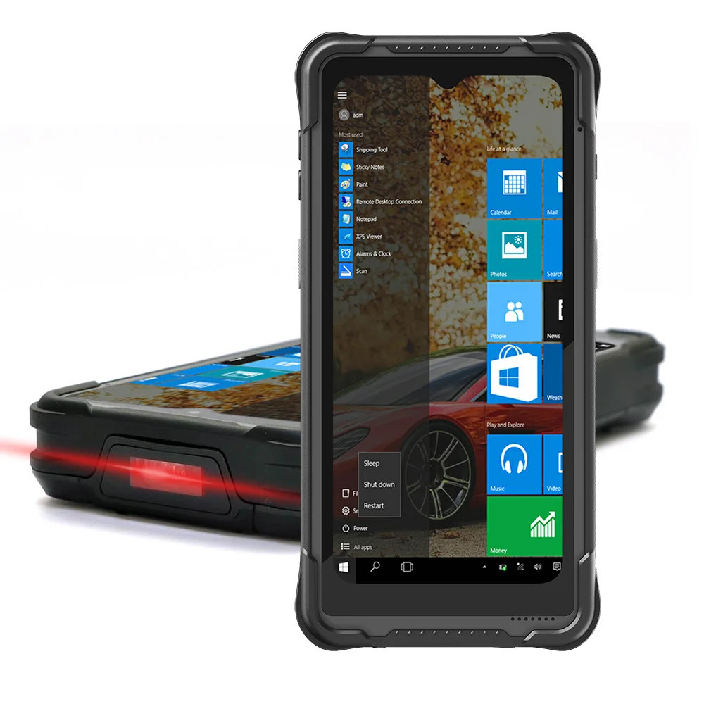 RUGLINE All In One Windows PDA 6.5 Inch Touch Screen Bluetooth Wifi 4G Barcode Scanner Intel N5100 IP67 Waterproof Rugged Tablet