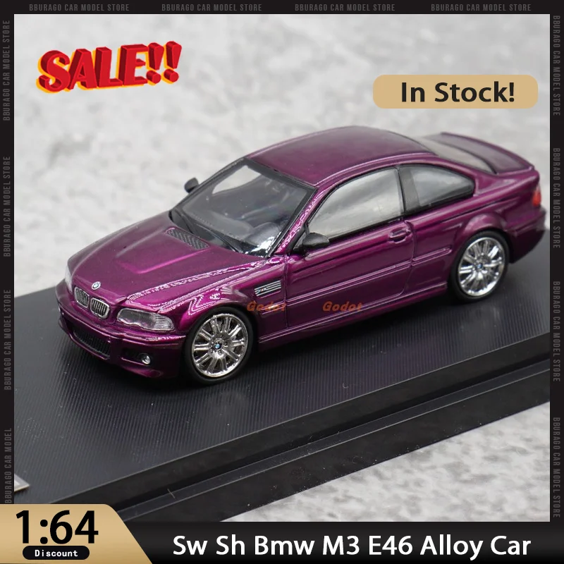 新入荷 Sw Sh 1:64 BMW M3 E46 合金製ミニカー ミニチュアダイキャスト BMW オーナメント カスタム玩具 子供向けギフト