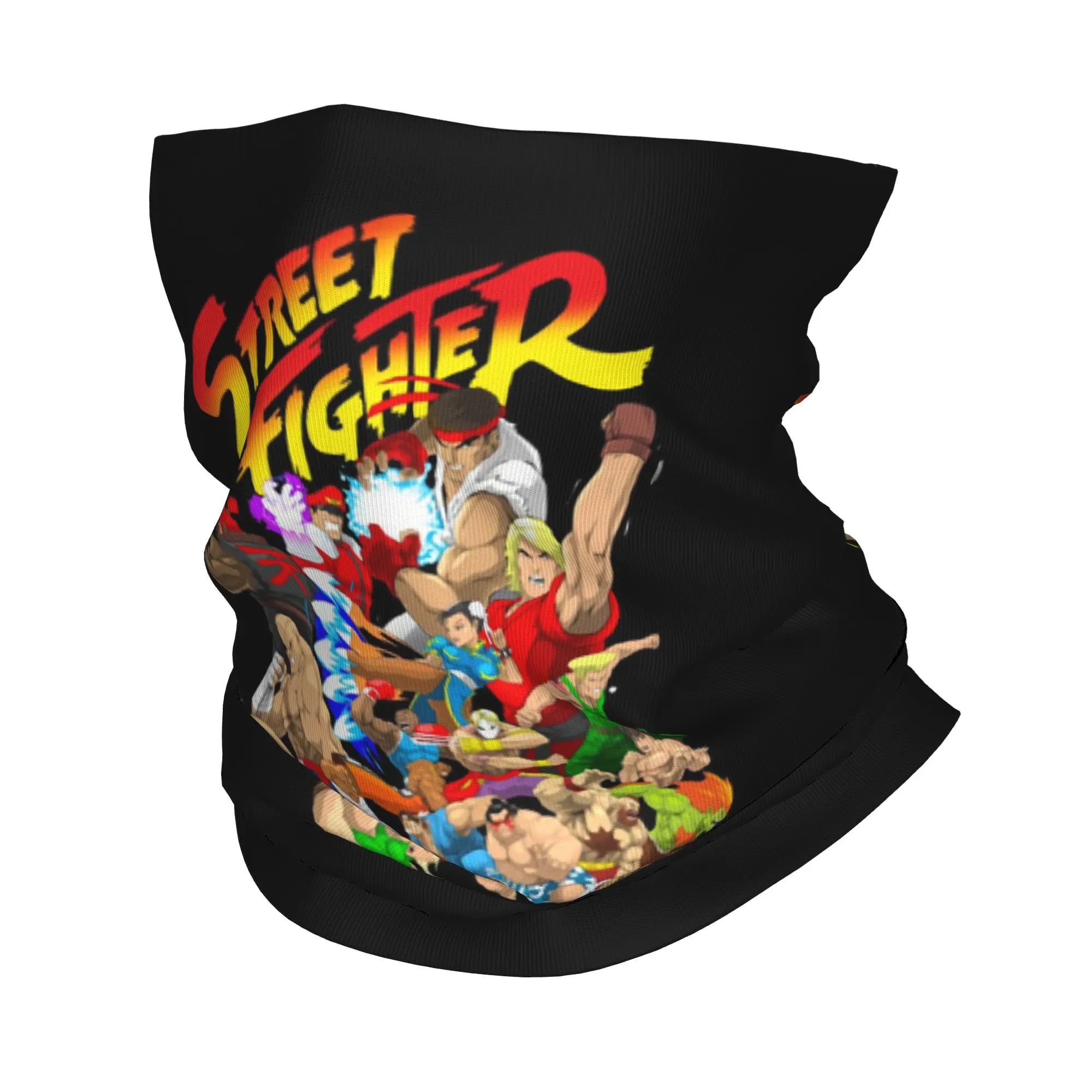 Game Super Street Fighter World Warriors Bandana Neck Cover Printed Wrap Mask Scarf Balaclava Hiking Fishing For Men Women Adult