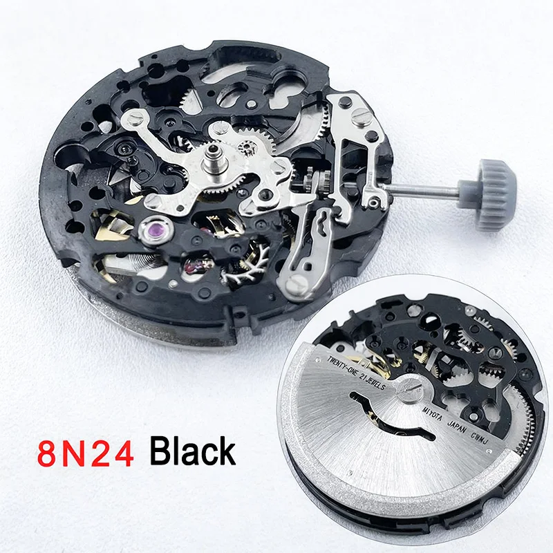 miyota-8n24-automatic-mechanical-movement-black-japan-original-21-jewels-gold-modified-skeletonsize-11-1-2'''-height-555mm