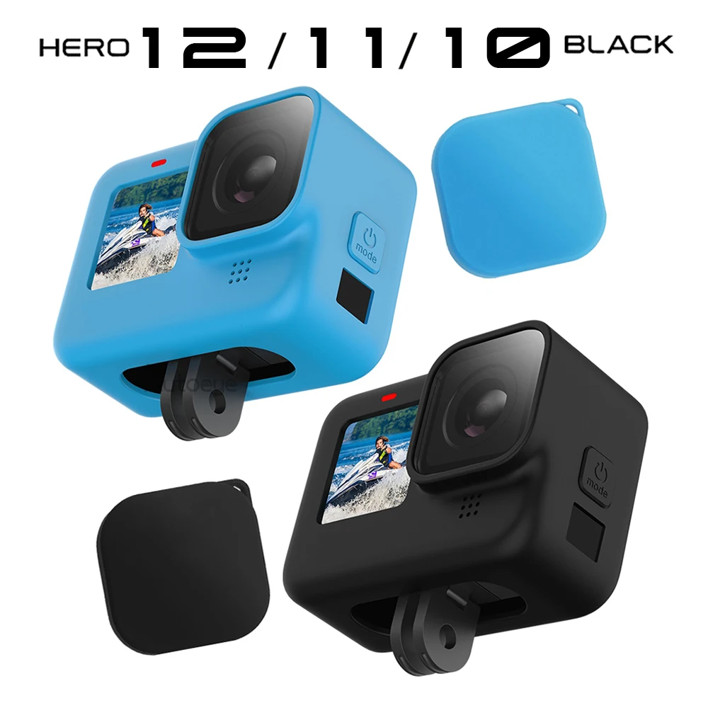 Silicon Protective Cover for GoPro Hero 12 11 10 9 Black Sleeve Housing Case Frame with Lanyard Accessory For Go pro 9 Case