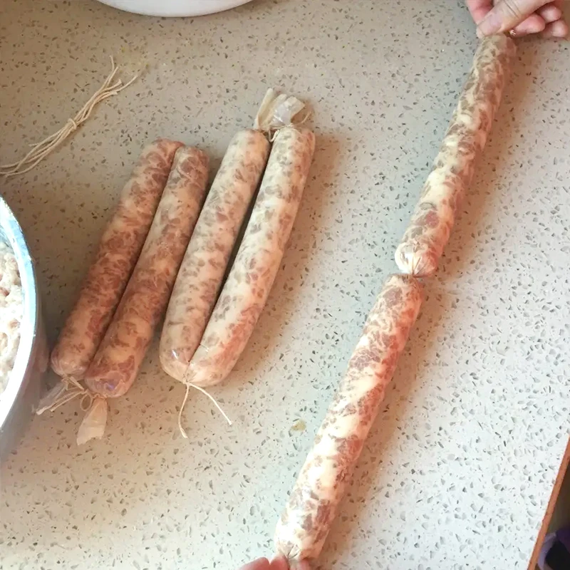 1PC  Food Grade Casings for Sausage Salami Length:50cm Wide50mm Shell for Sausage Maker Machine Hot Dog Plastic Casing Inedible