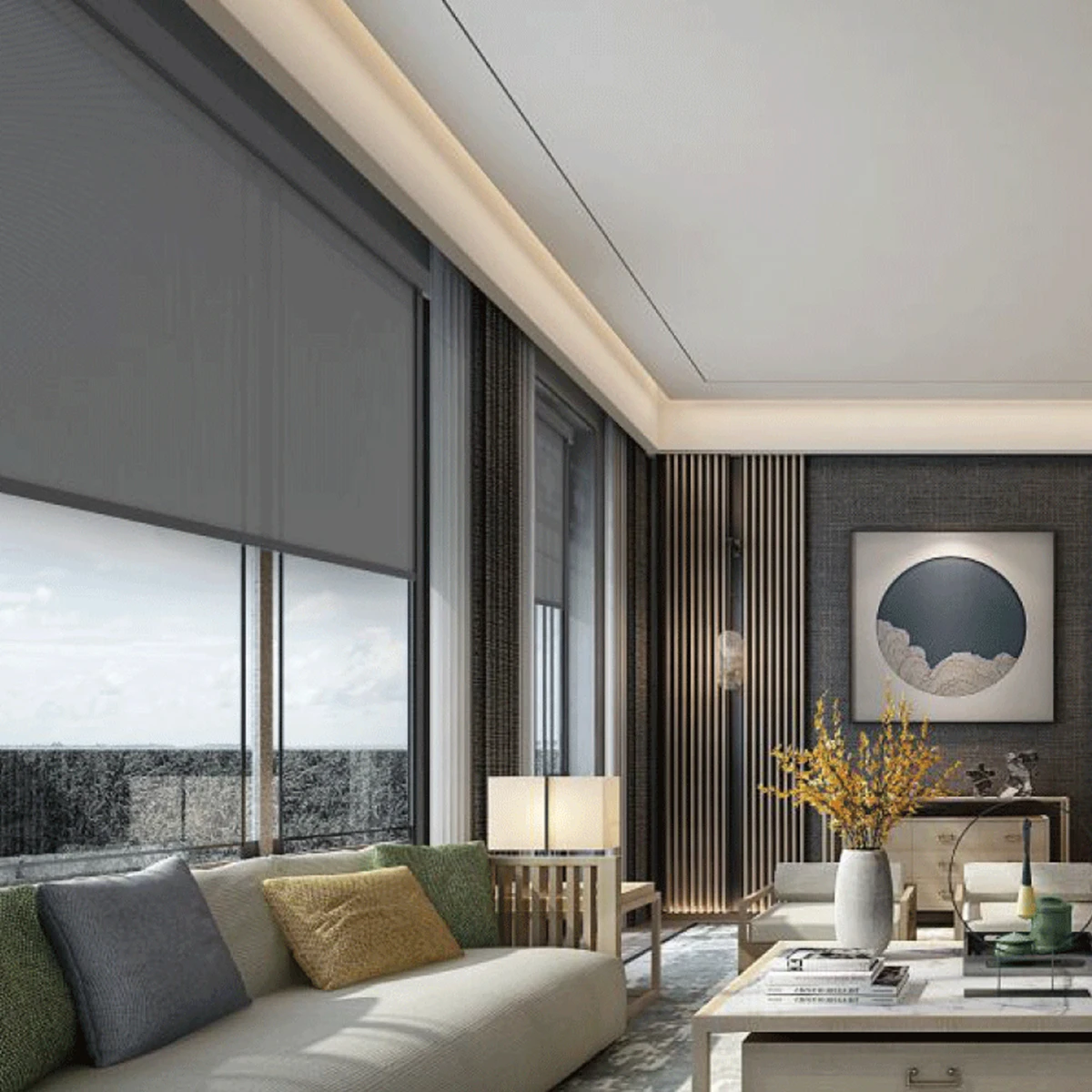 الذكية تعتيم في الهواء الطلق يندبروف مقاوم للماء الستائر الدوارة مخصص المضادة للأشعة فوق البنفسجية المنزل في الهواء الطلق يندبروف ظلة نافذة الظل #2