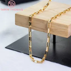 (6494) 1 Meter 3.5x8MM 24K Gold Color Plated Brass Necklace Chains Bracelet Chains High Quality Jewelry Accessories Wholesale